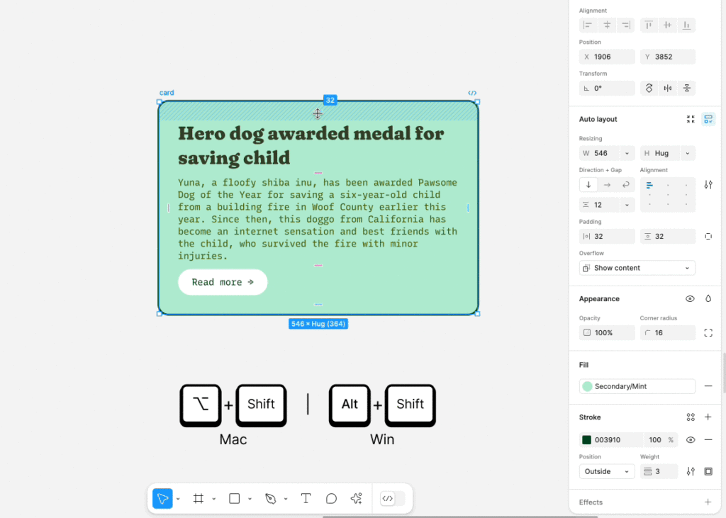 قلموم - تصویر نوشته آموزش تنظیمات Auto layout در فیگما 5 | اسفند 1ام, 1403