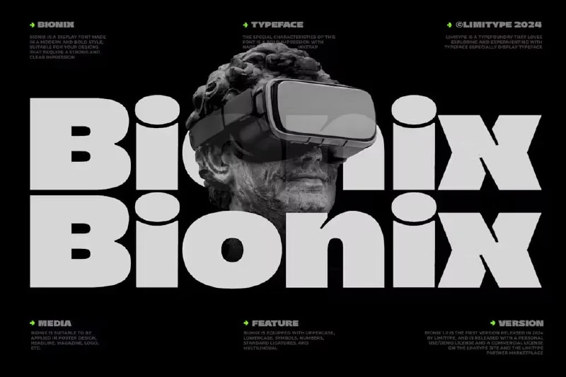 Bionix – Bold Futuristic Font — تصویر ۱
