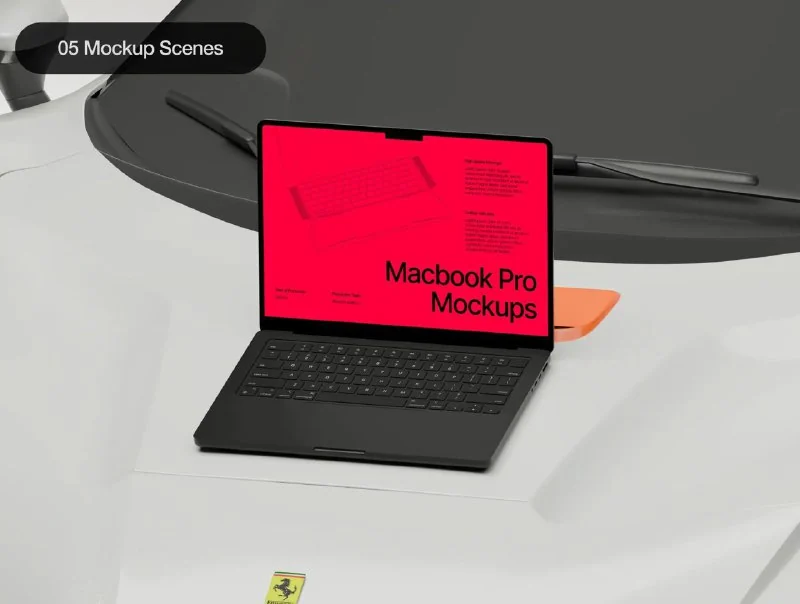 Macbook Pro Mockups: Automotive Edition 🕹 — تصویر ۳