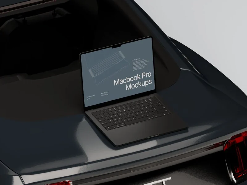Macbook Pro Mockups: Automotive Edition 🕹 — تصویر ۵