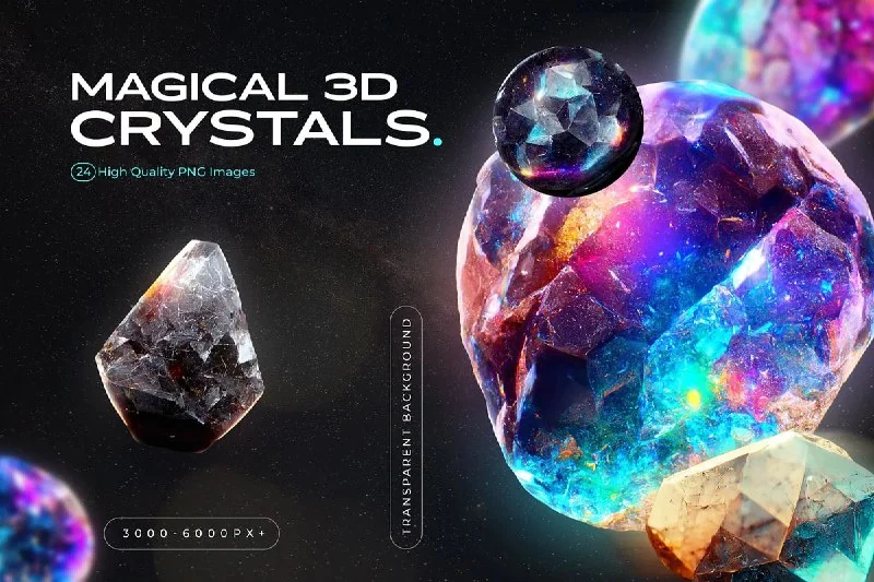 3D Gems & Crystals Collection by