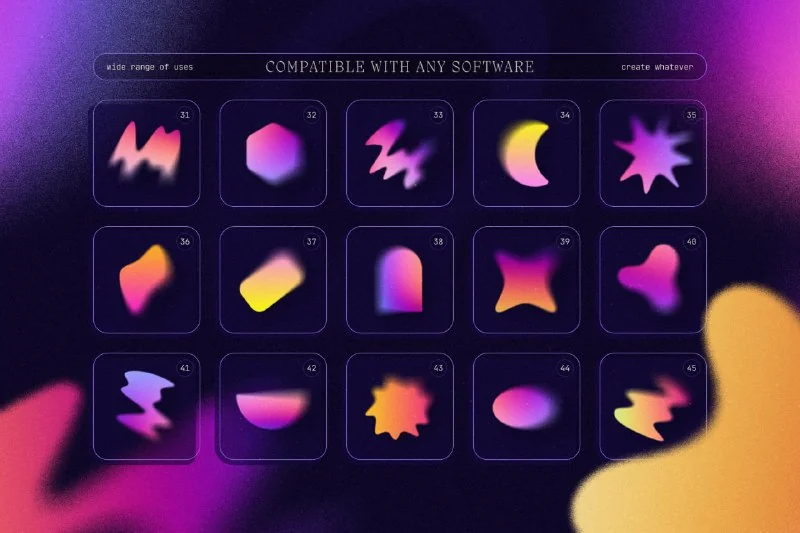 BLURRY GRADIENT SHAPES COLLECTION 👏 — تصویر ۵