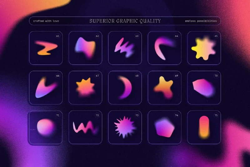 BLURRY GRADIENT SHAPES COLLECTION 👏 — تصویر ۷