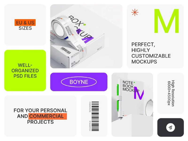 💥💥 💥Boyne, Branding Mockups 💥💥💥 — تصویر ۱
