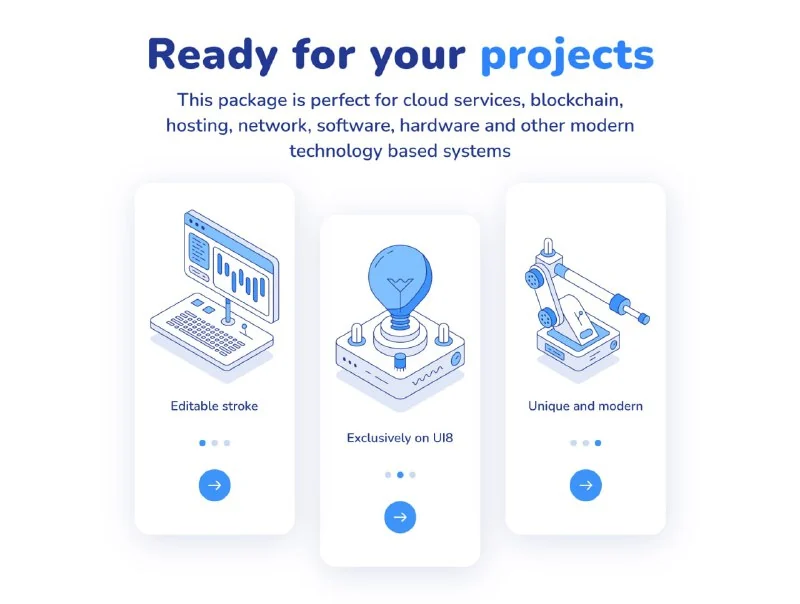 Outline Isometric Illustration Set by UI8 — تصویر ۴