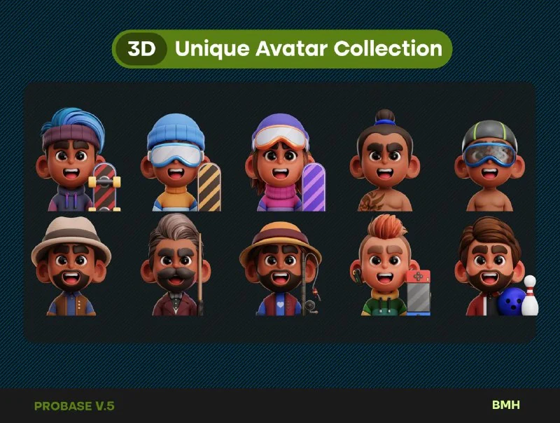Hobbies 3D Avatars Illustration by Moehzack — تصویر ۵