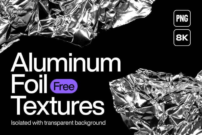 50 Aluminium Foil Textures — تصویر ۱