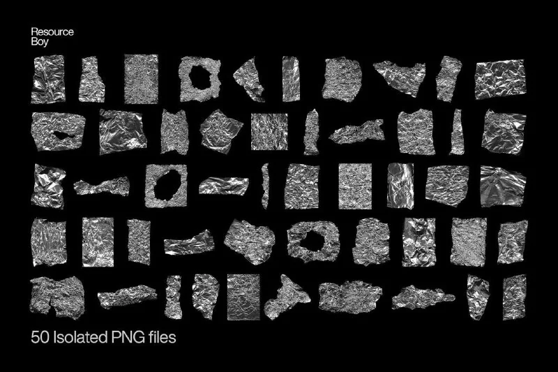 50 Aluminium Foil Textures — تصویر ۲