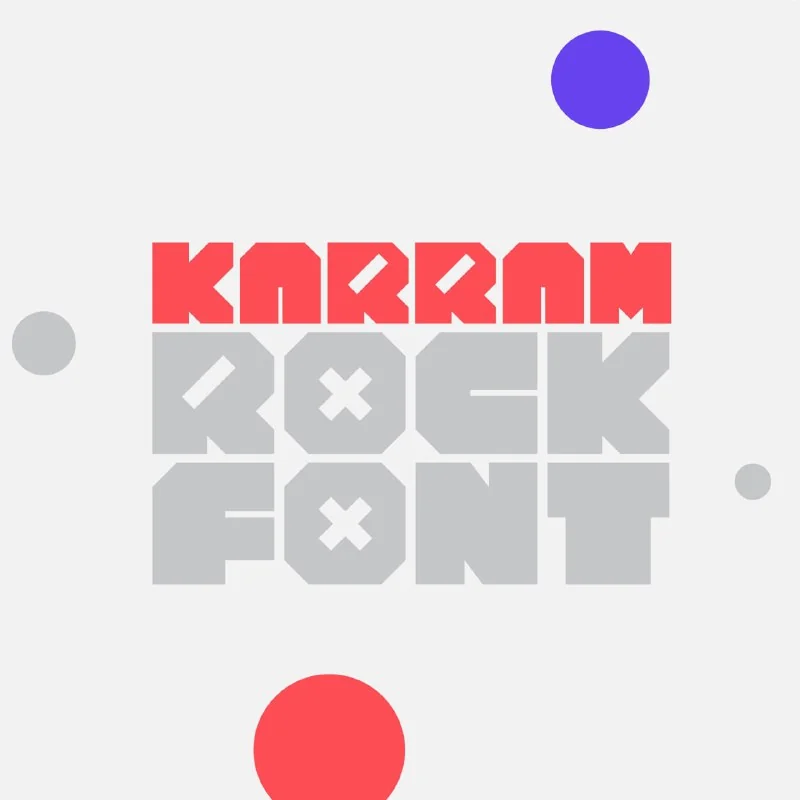 فونت انگلیسی Karram rock — تصویر ۱