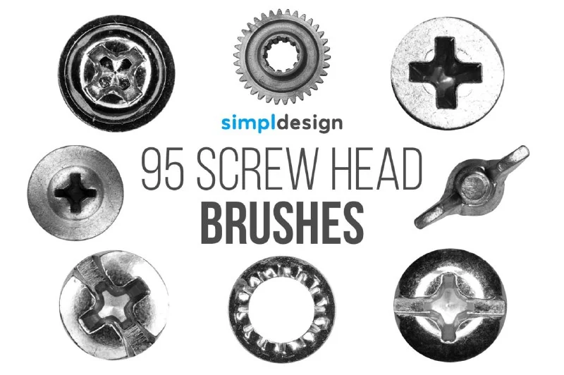 95 Screw Head Photoshop Brushes