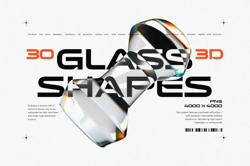 Liquid Glass 3D Shapes