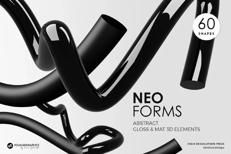 ⭐️Neo Forms Abstract 3D Elements — تصویر ۱