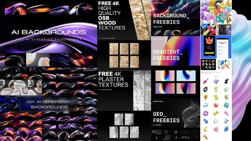 3D Abstract Fluids & Geoforms — تصویر ۱