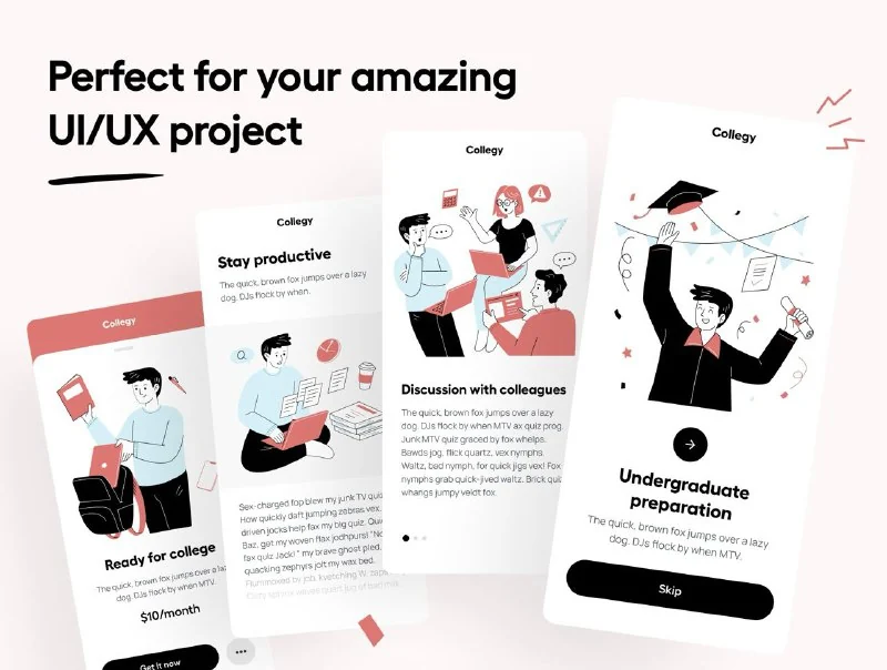 🚀Collegy – College & Education Illustration Set — تصویر ۵