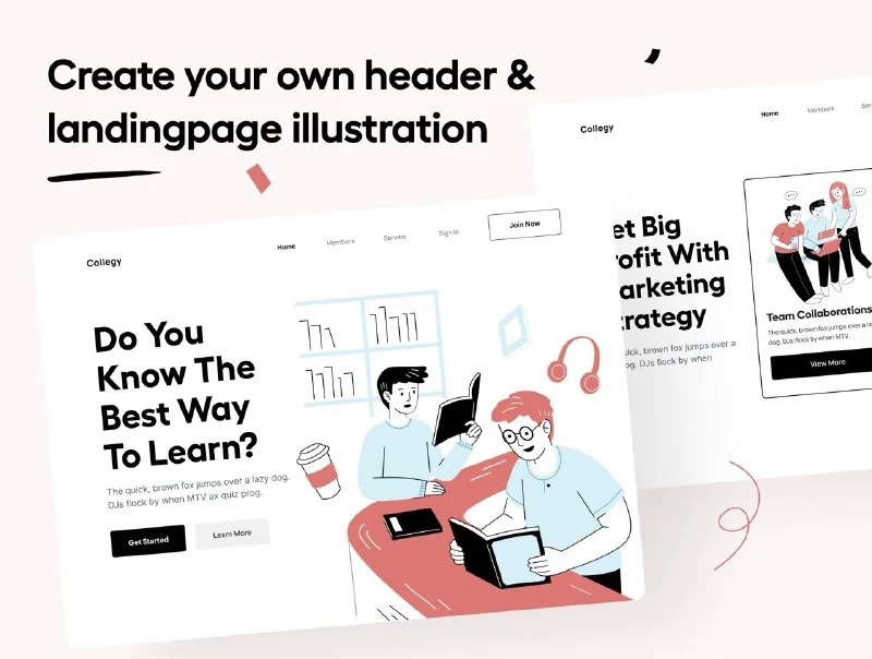 🚀Collegy – College & Education Illustration Set — تصویر ۶