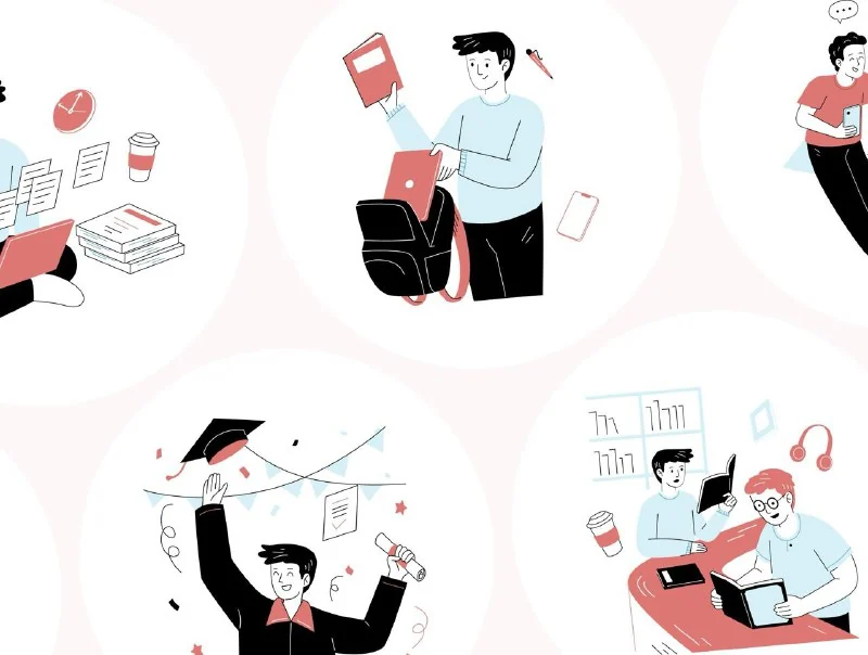 🚀Collegy – College & Education Illustration Set — تصویر ۷