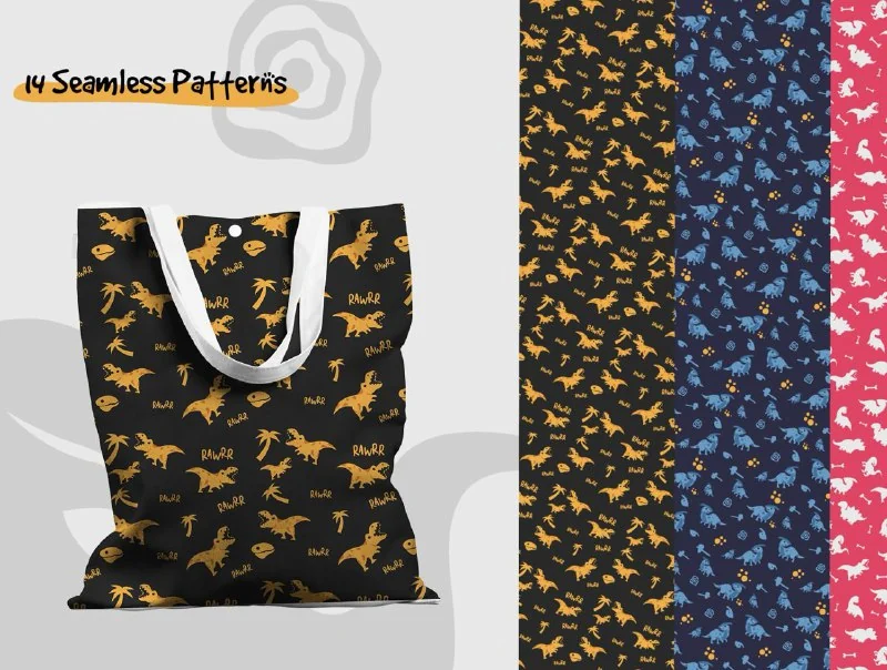 🚀Jurassic Pack Graphic & Pattern Element — تصویر ۳