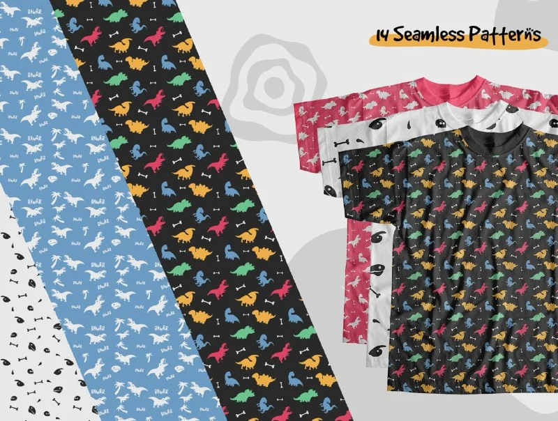 🚀Jurassic Pack Graphic & Pattern Element — تصویر ۴