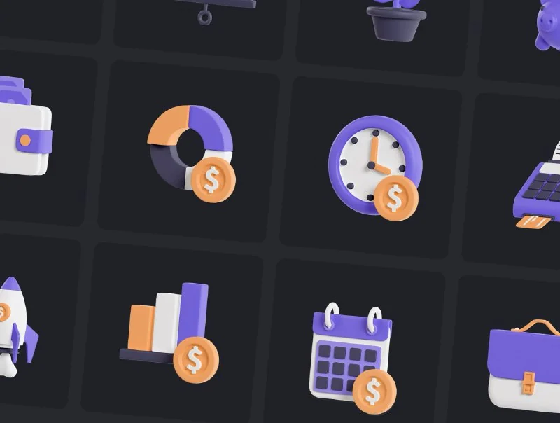 👑20 Finance 3D Icons — تصویر ۷