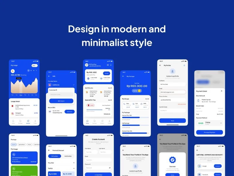 👑Fasto – Internet Provider App UI Kit — تصویر ۲