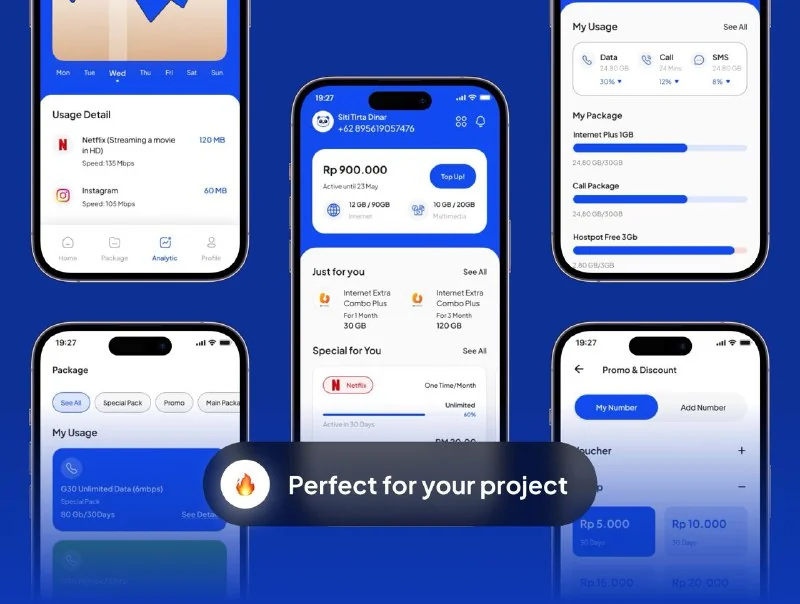 👑Fasto – Internet Provider App UI Kit — تصویر ۵
