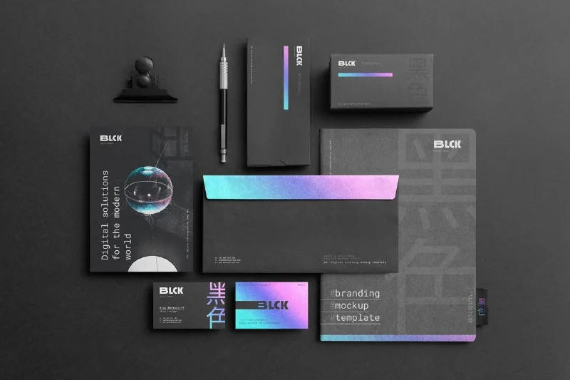 Black Branding mockup — تصویر ۲