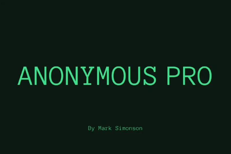 فونت Anonymous Pro Mono Font — تصویر ۱