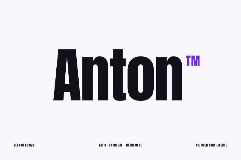 فونت Anton – Free Grotesque Font — تصویر ۱