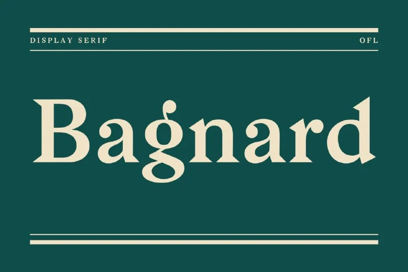 فونت Bagnard Serif — تصویر ۱