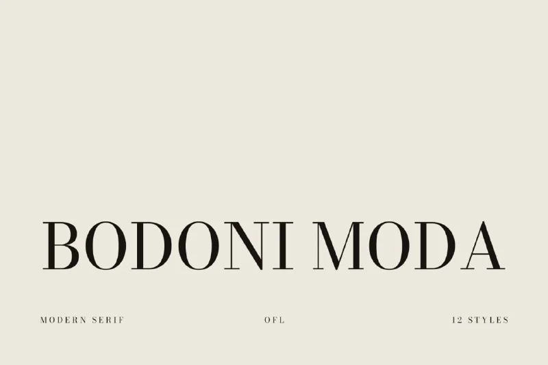 فونت Bodoni Moda – Free Modern Serif — تصویر ۱