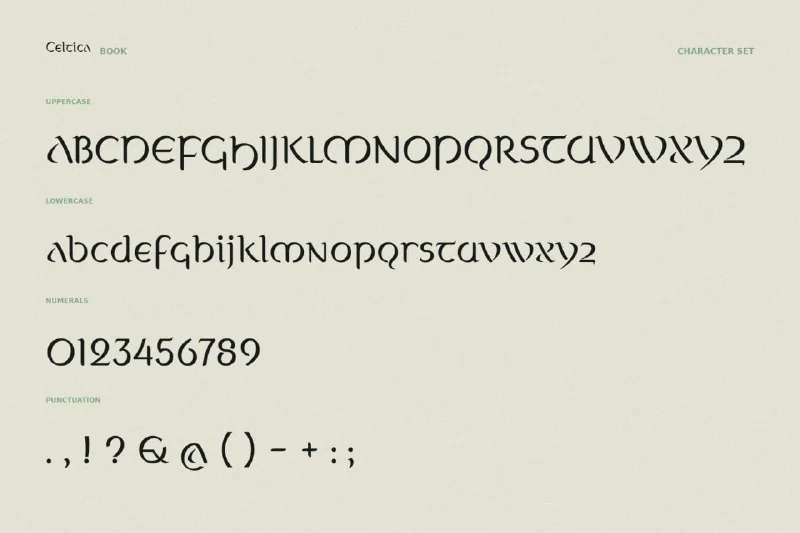 فونت Celtica – Fantasy Font Family — تصویر ۳