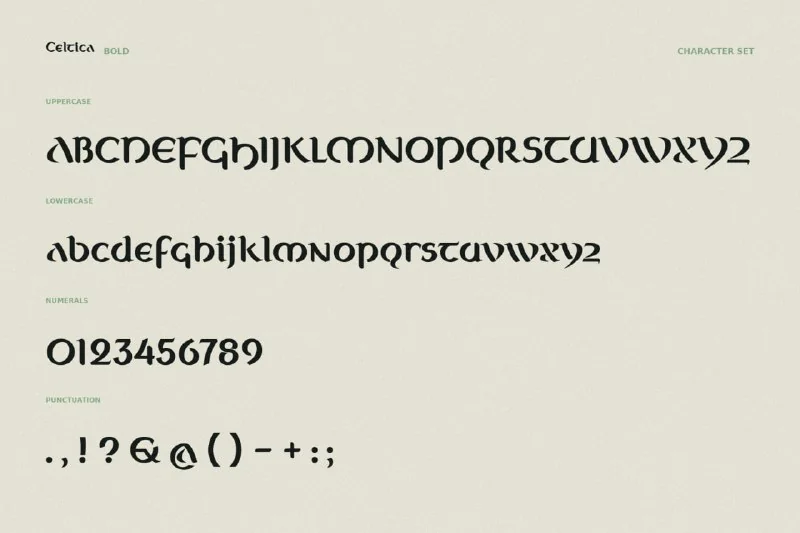 فونت Celtica – Fantasy Font Family — تصویر ۴