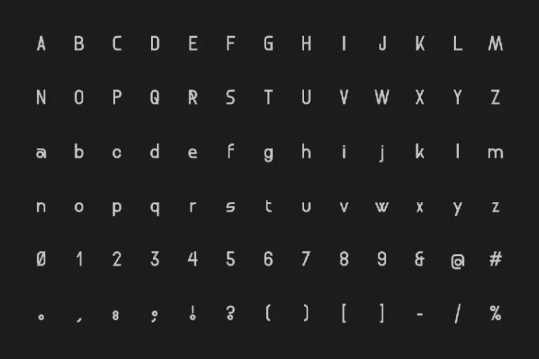 فونت Format 1452 – Free DIN Industrial Font — تصویر ۴