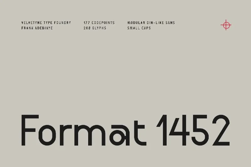 فونت Format 1452 – Free DIN Industrial Font — تصویر ۱