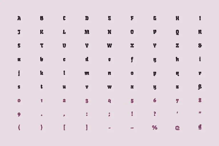 فونت Fruktur – Free Whimsical Gothic Font — تصویر ۴