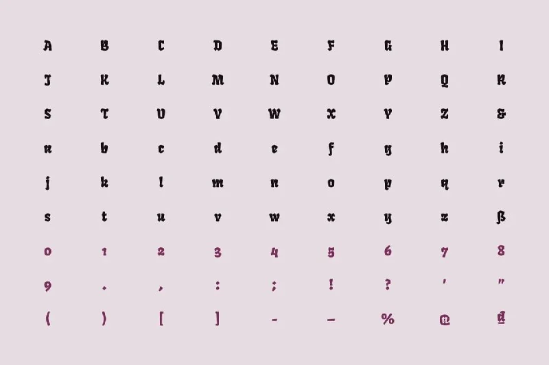فونت Fruktur – Free Whimsical Gothic Font — تصویر ۴