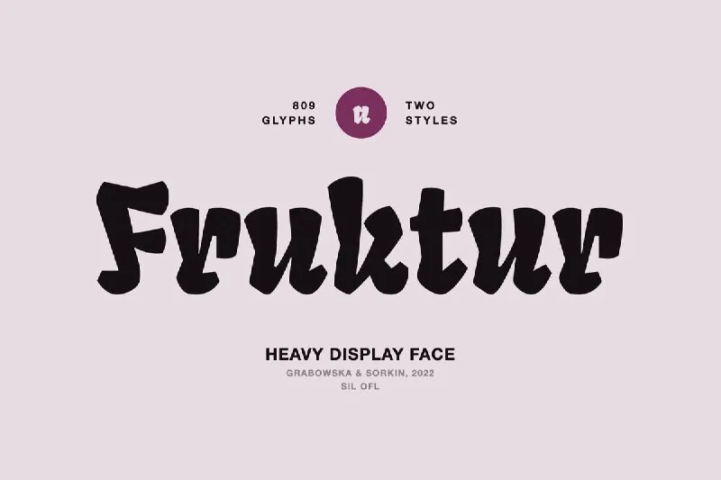 فونت Fruktur – Free Whimsical Gothic Font — تصویر ۱