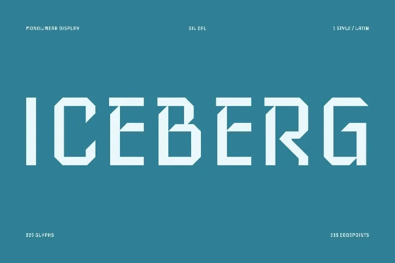 فونت Iceberg – Free Modular Grotesque Font — تصویر ۱