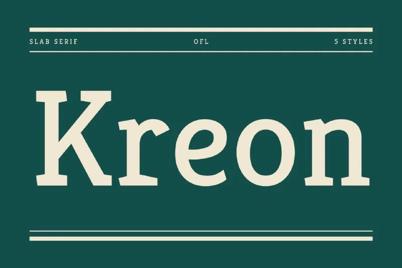 فونت Kreon Free Font — تصویر ۱
