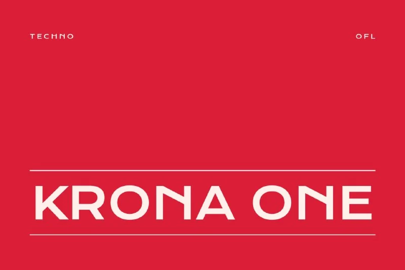فونت Krona One — تصویر ۱