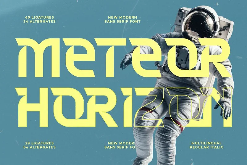فونت Meteor Horizon — تصویر ۱