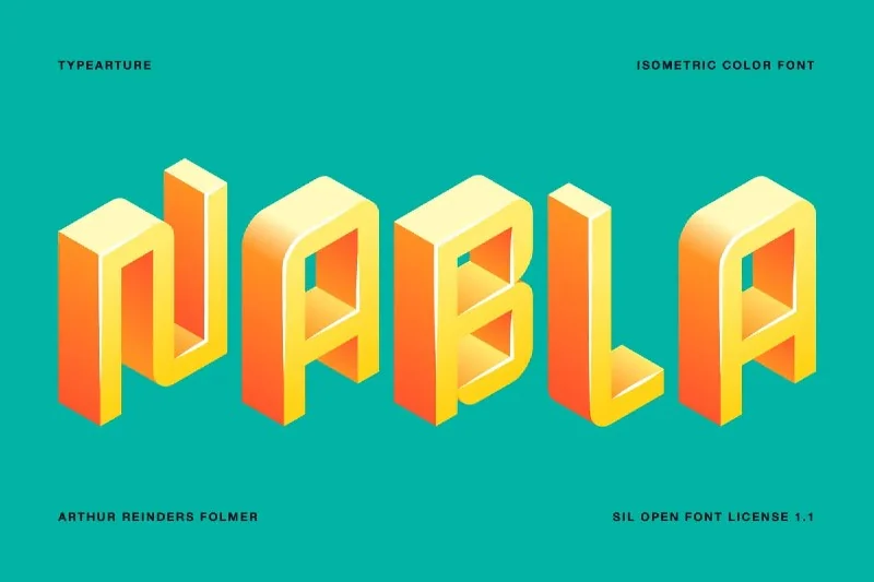 فونت Nabla – Free Isometric Display — تصویر ۱