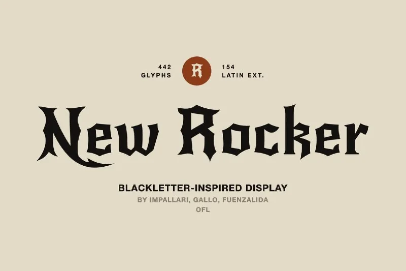 فونت New Rocker — تصویر ۱