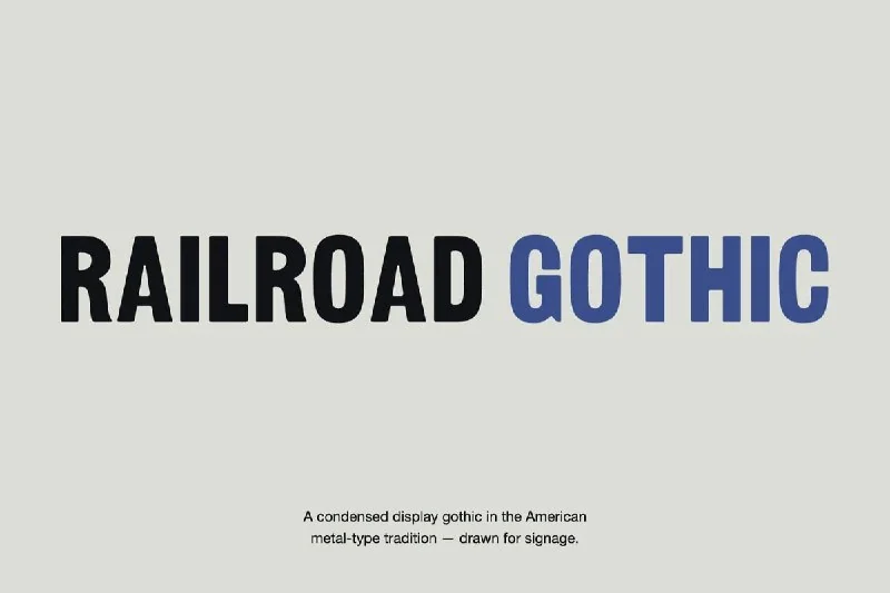 فونت Railroad Gothic CC — تصویر ۱