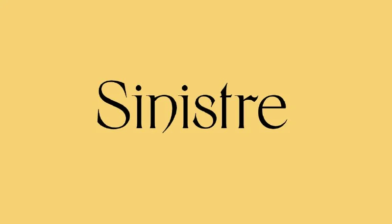 فونت Sinistre — تصویر ۱