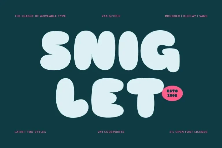 فونت Sniglet — تصویر ۳