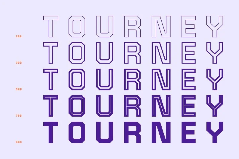 فونت Tourney – Free Outline Font Family — تصویر ۲