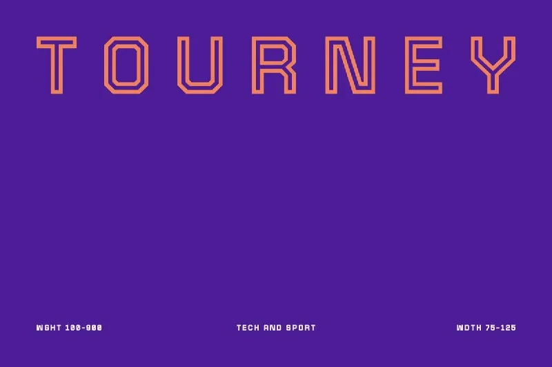 فونت Tourney – Free Outline Font Family — تصویر ۱