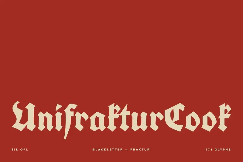 فونت Unifraktur Cook – Free German Gothic Font — تصویر ۱