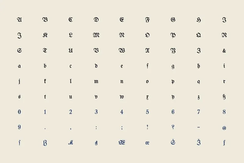 فونت Unifraktur Maguntia — Gothic Font — تصویر ۲